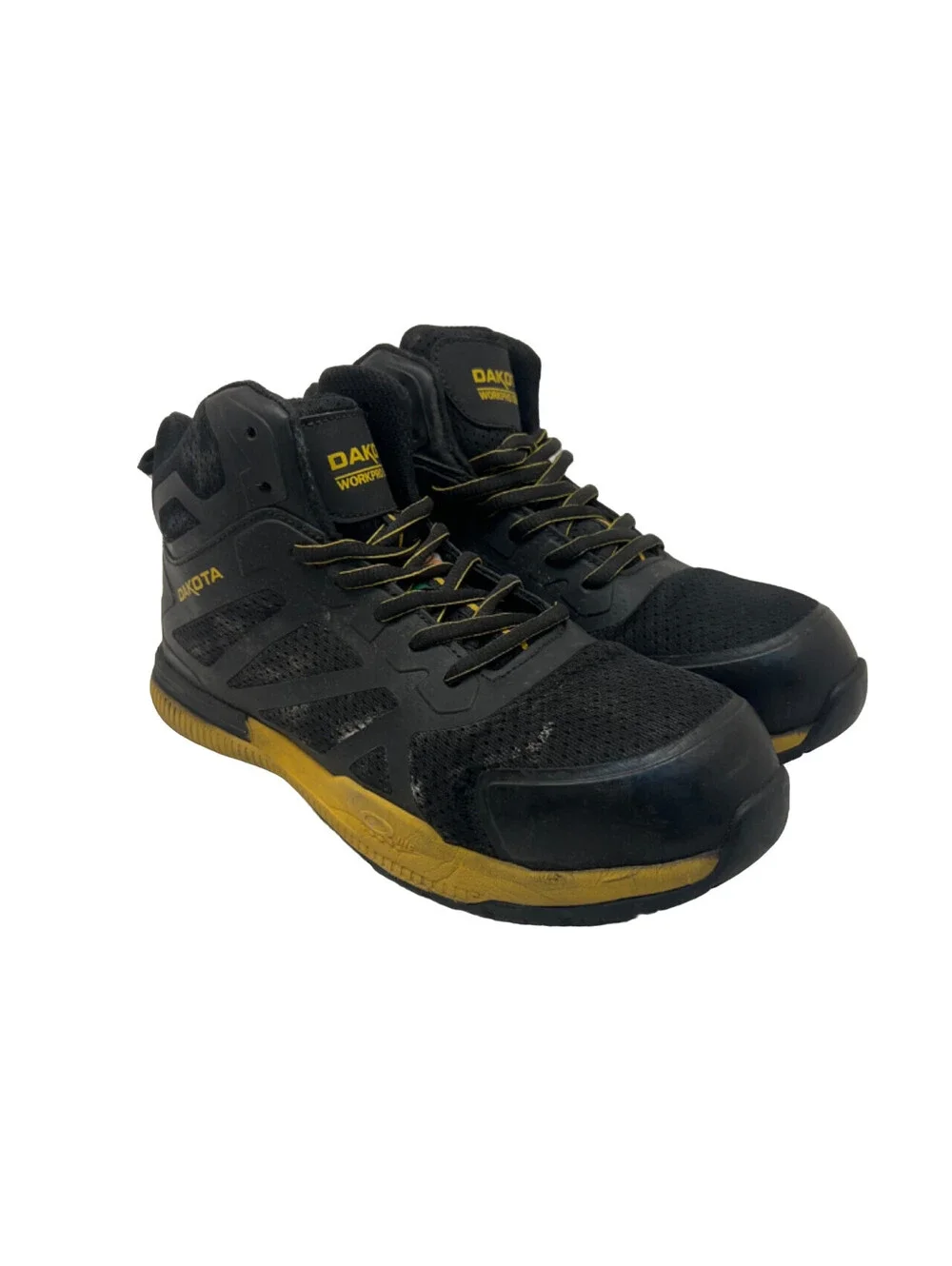 Dakota Men's Mid-Cut CTCP Athletic Safety Shoes 3822 Black/Yellow Size 7M